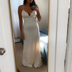 LAZARO silk wedding slip dress